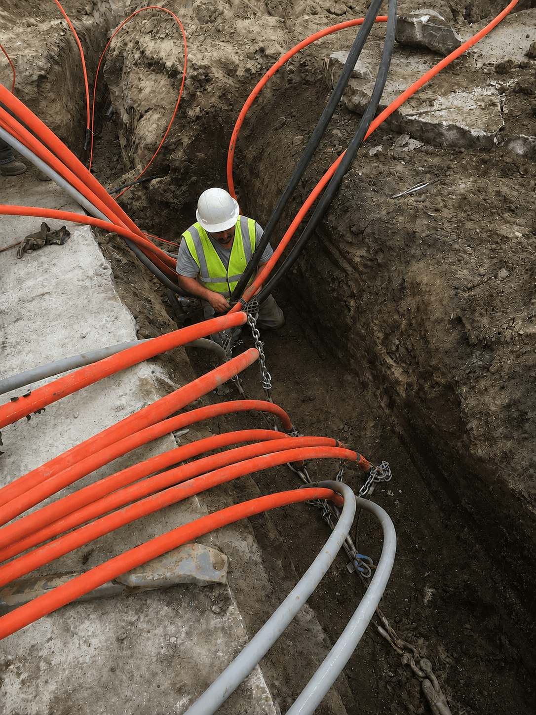 Underground & Aerial Fiber Infrastructure field work